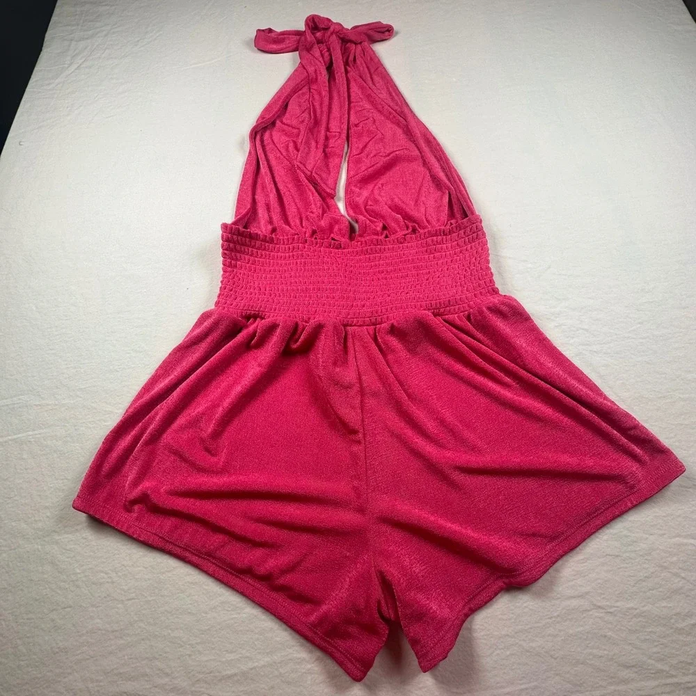 CHASER Hawk Romper Women's Roller Disco Small California Retro Summer Pink NWT